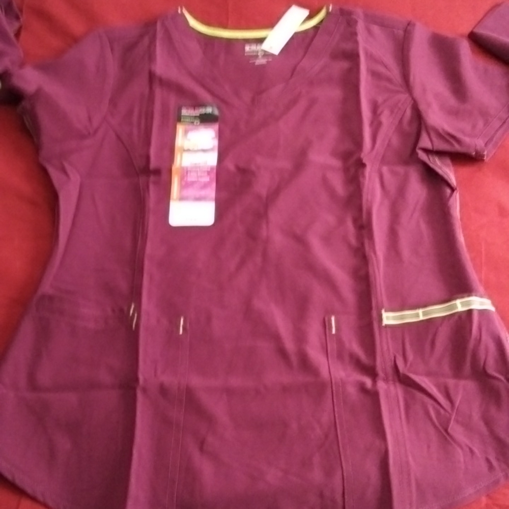 Scrubstar ethical fabric women's scrubs burgundy size medium m